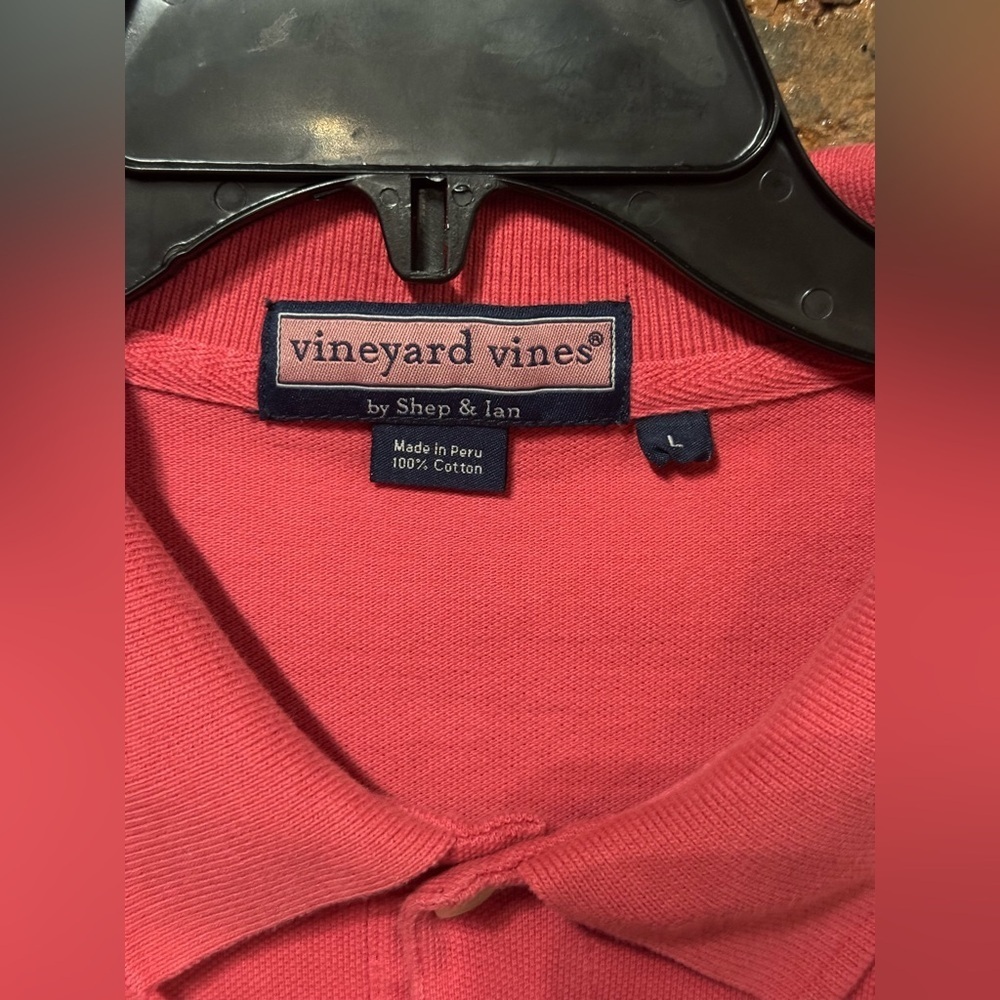 Vineyard Vines Men's Polo in Bright Pink Size Large - Picture 2 of 6